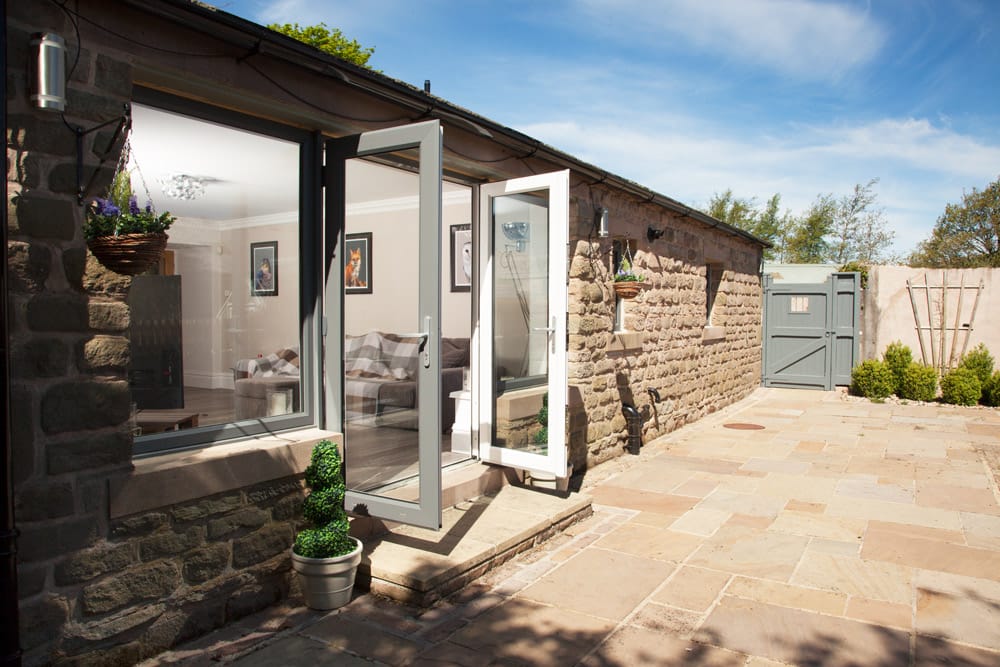 White uPVC French doors in Scotland