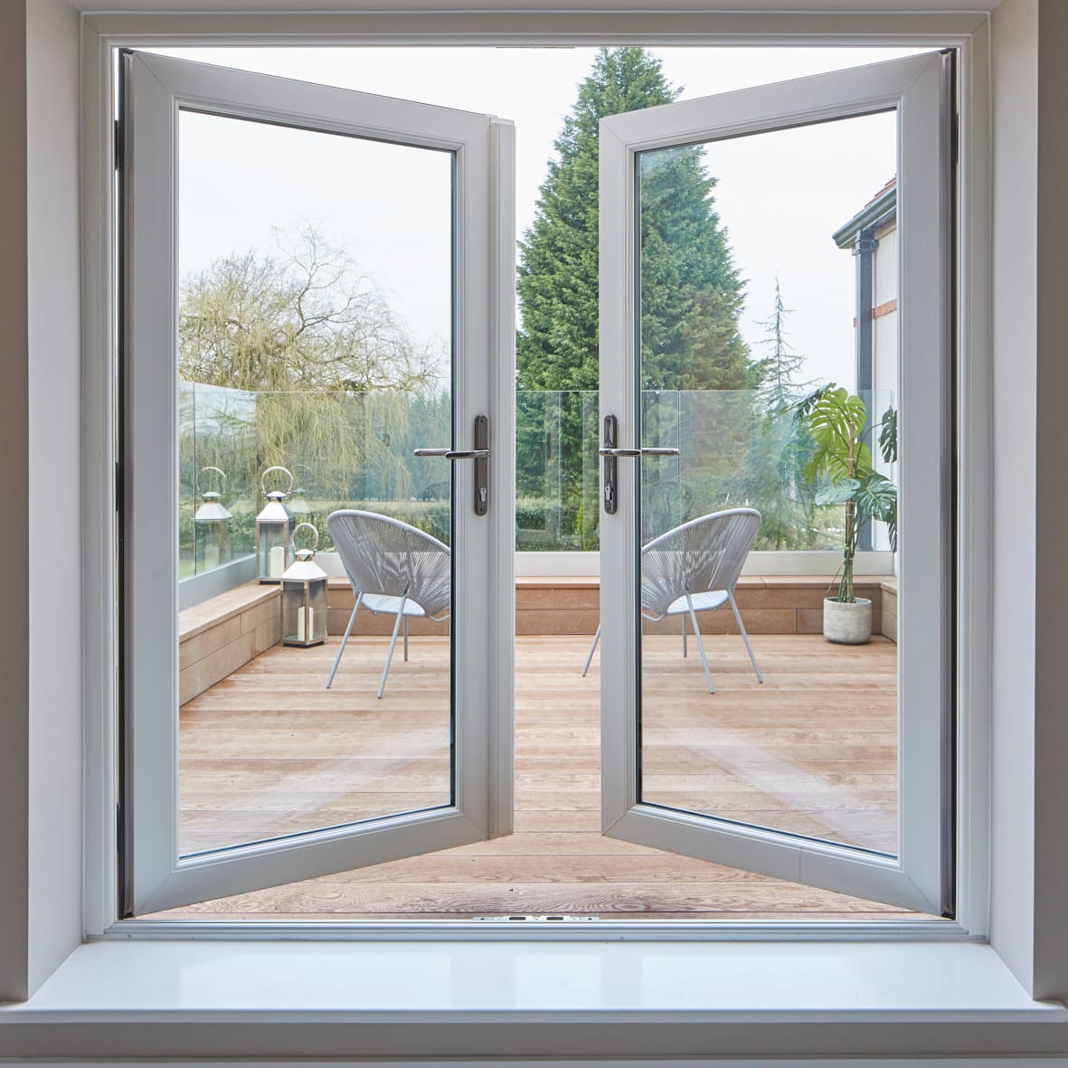 Anthracite grey French doors