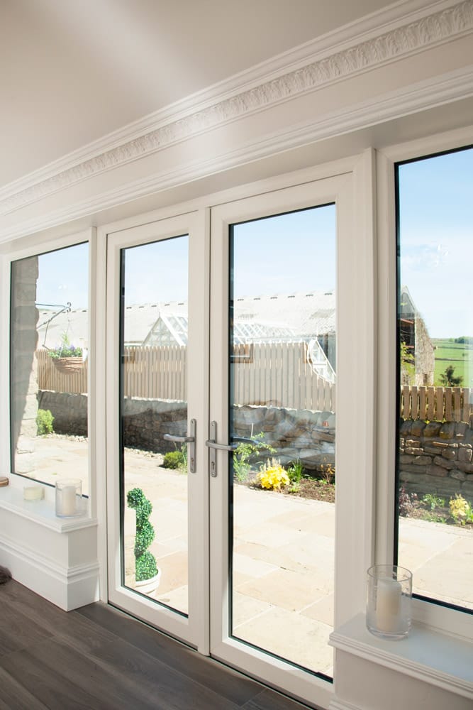 French doors in Stirling opening onto a garden