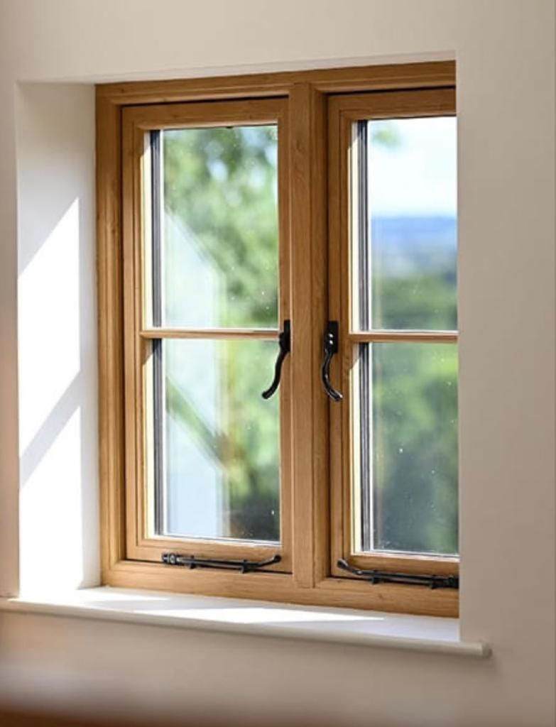 Timber-look window grain detail
