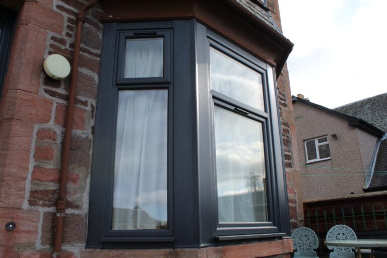 Anthracite aluminium casement windows