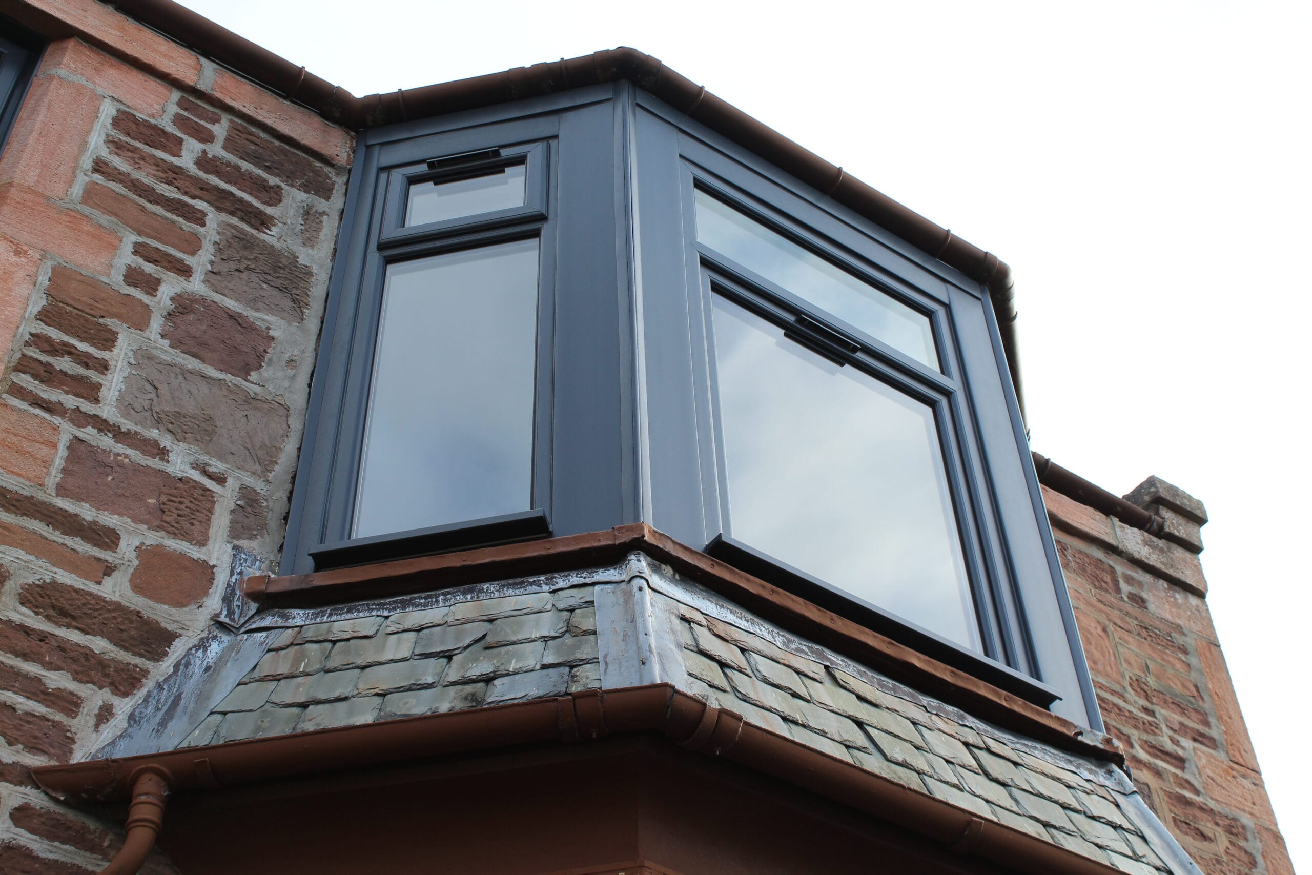 Aluminium windows Scotland - slim-frame aluminium windows installed on a Scotland property
