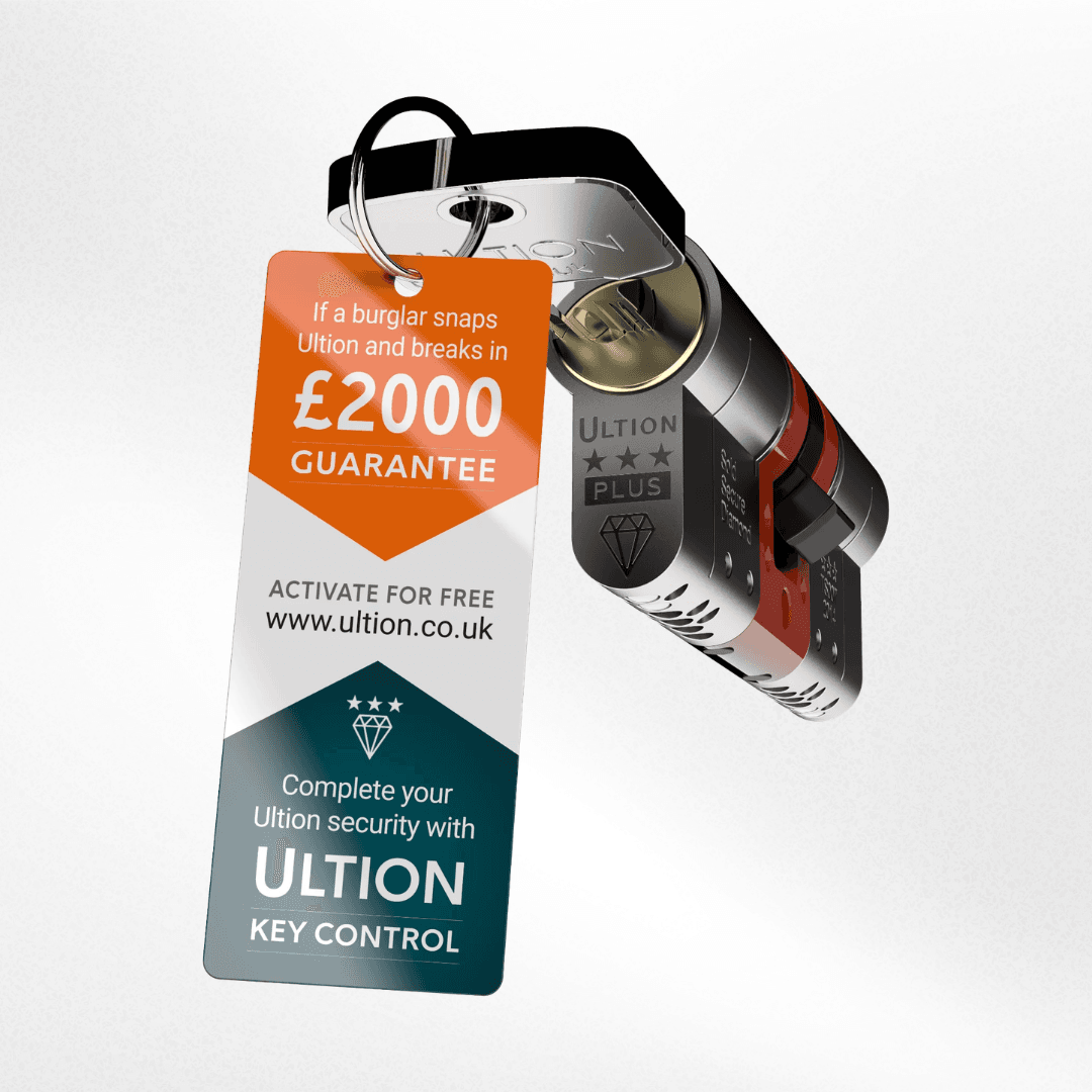 Ultion Key Control - registered keys with £2,000 guarantee against unauthorised duplication
