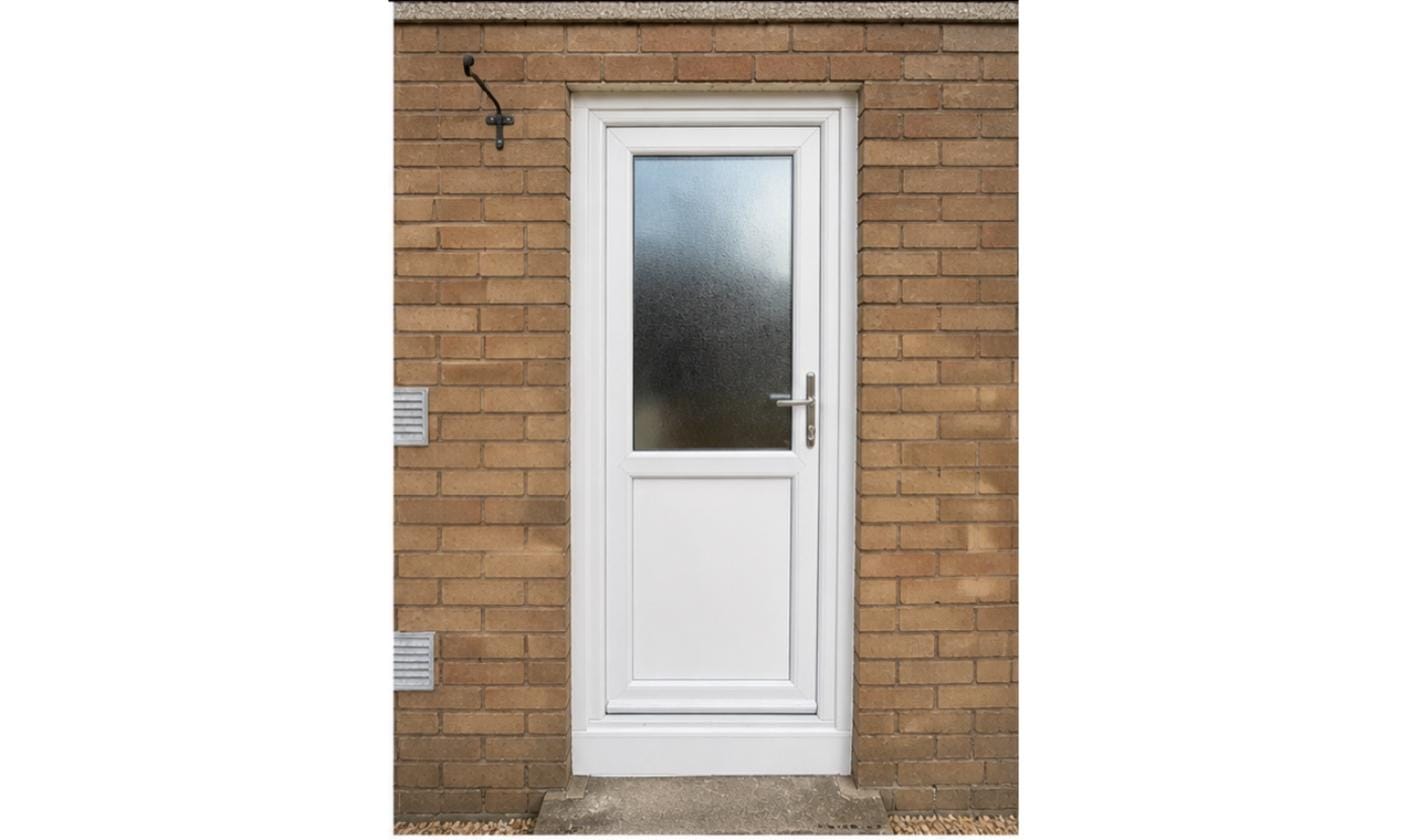 Flush contemporary uPVC back door
