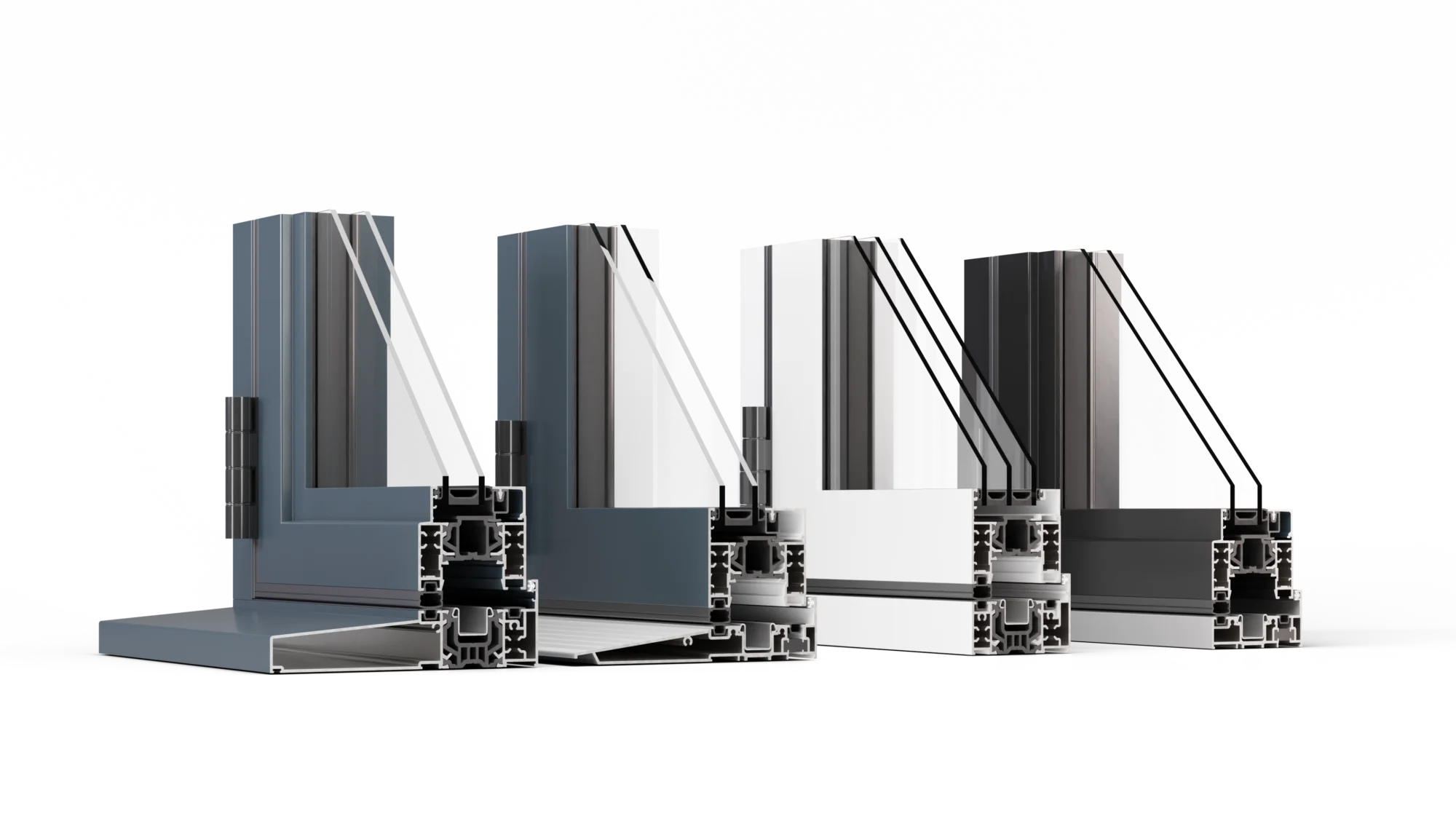 Sheerline aluminium sliding patio door multi-point lock and low threshold