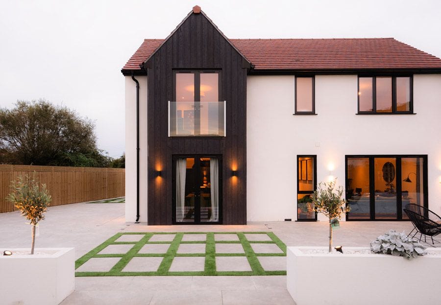 Aluminium doors on a modern house