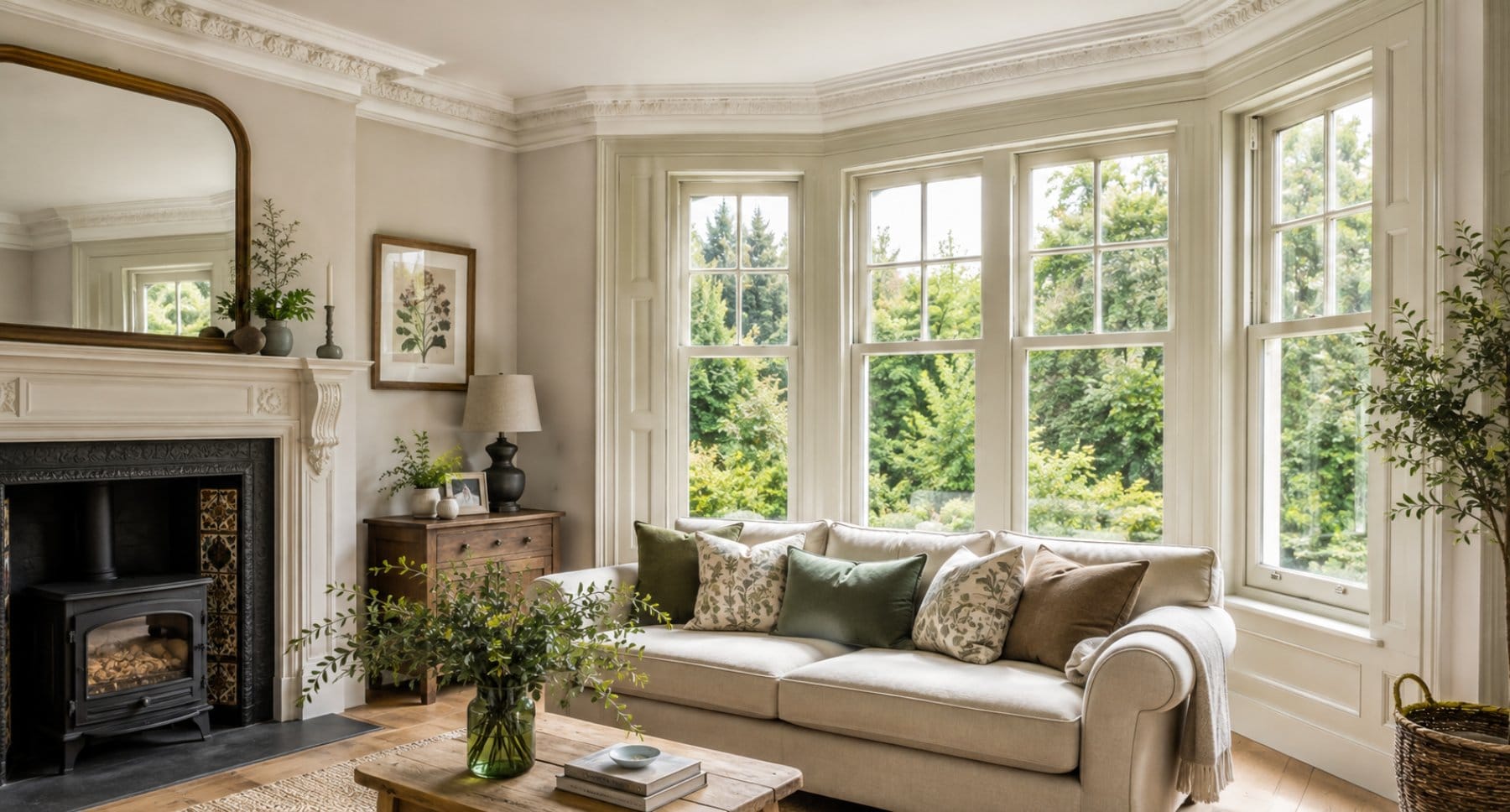Timber-alternative windows on a Scottish home