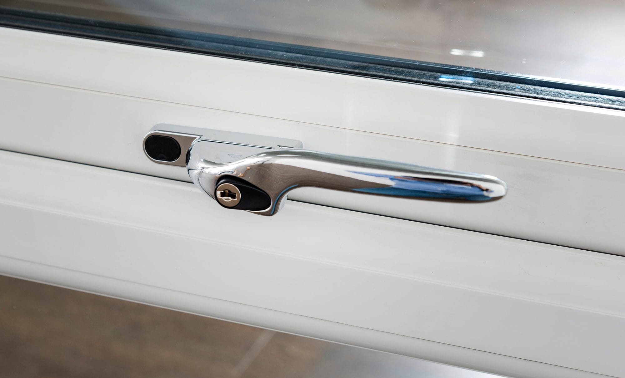 UPVC casement window - close-up detail