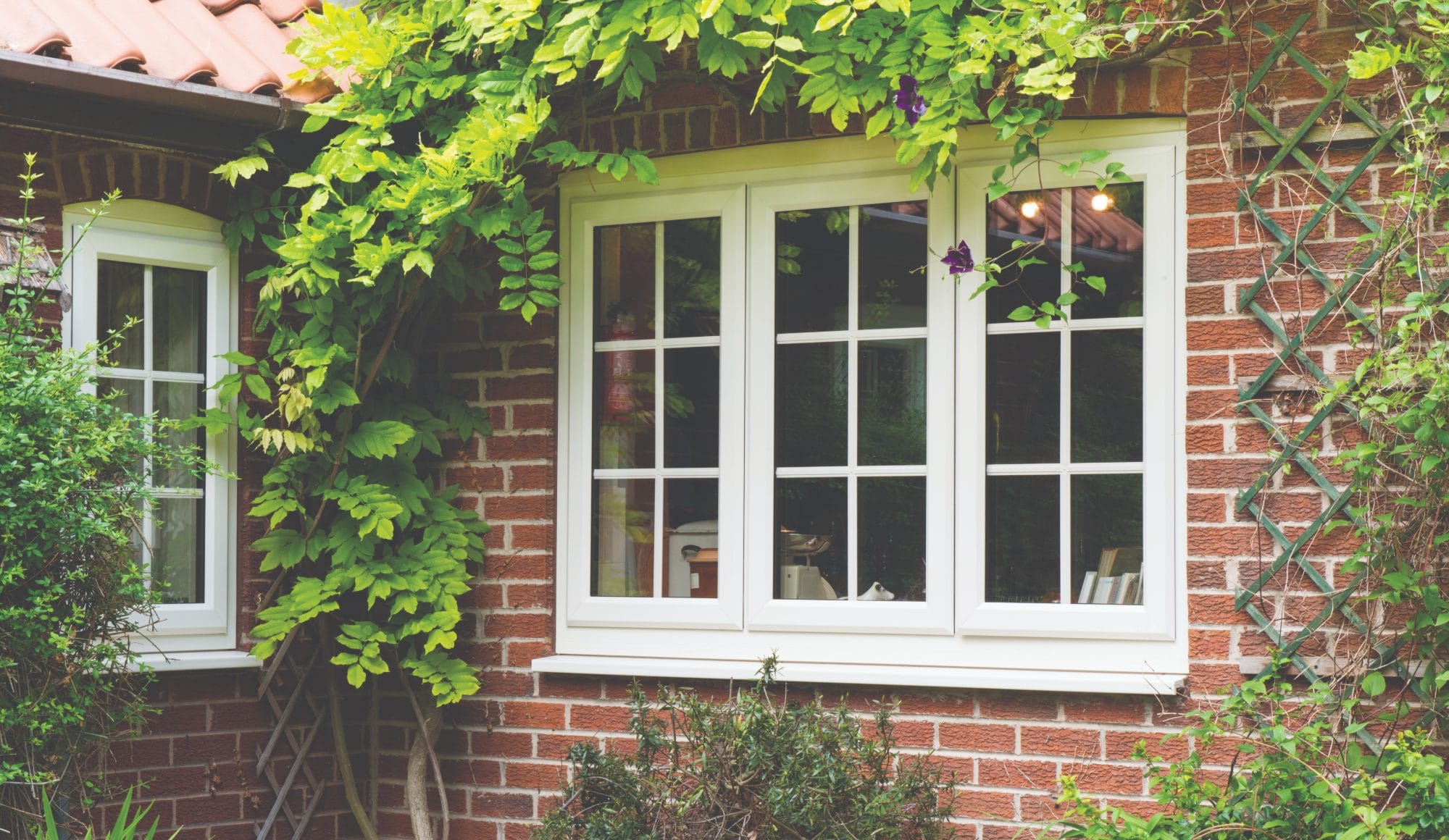 White uPVC casement window - fitted on a home exterior