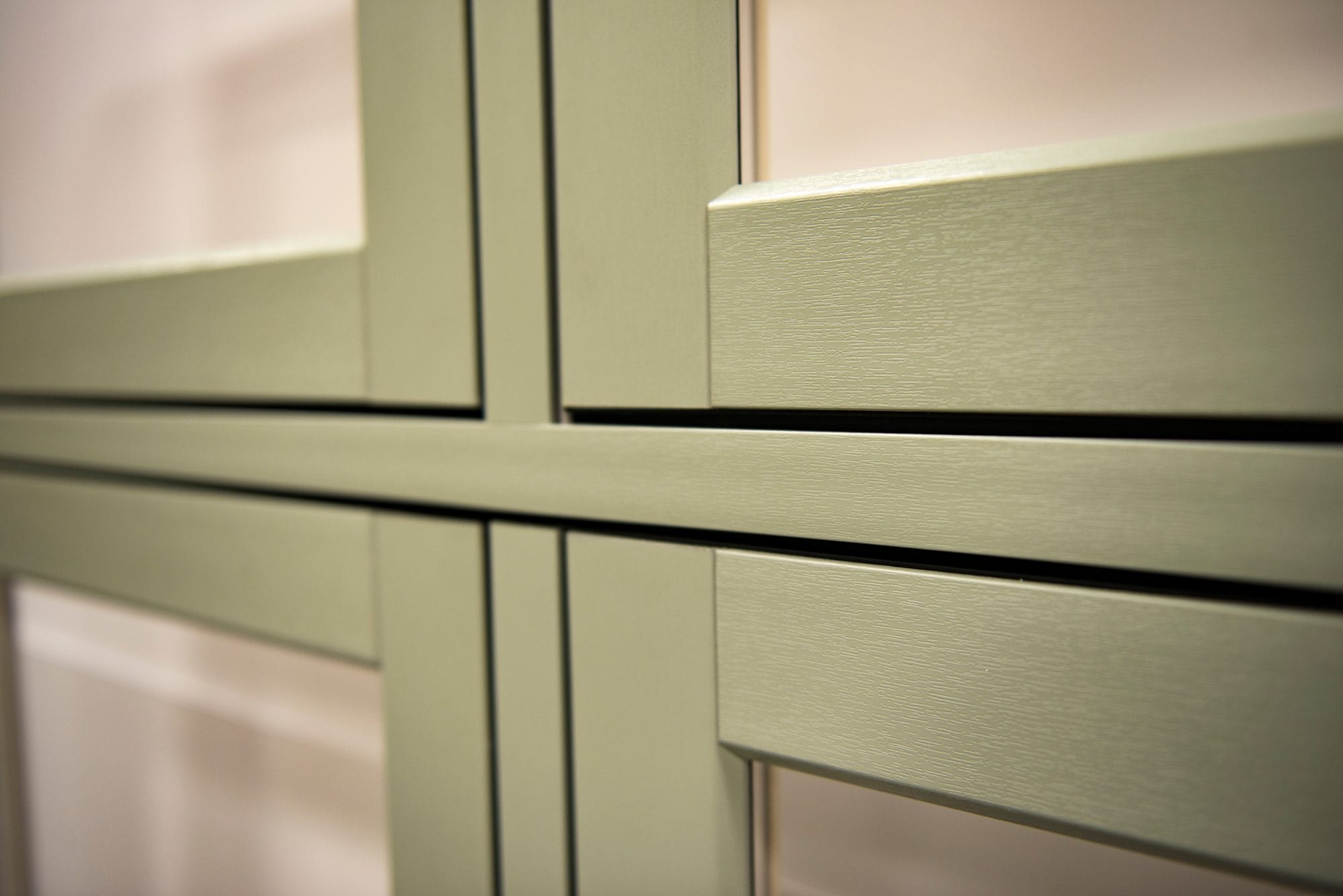 Chartwell Green flush sash window - close-up detail