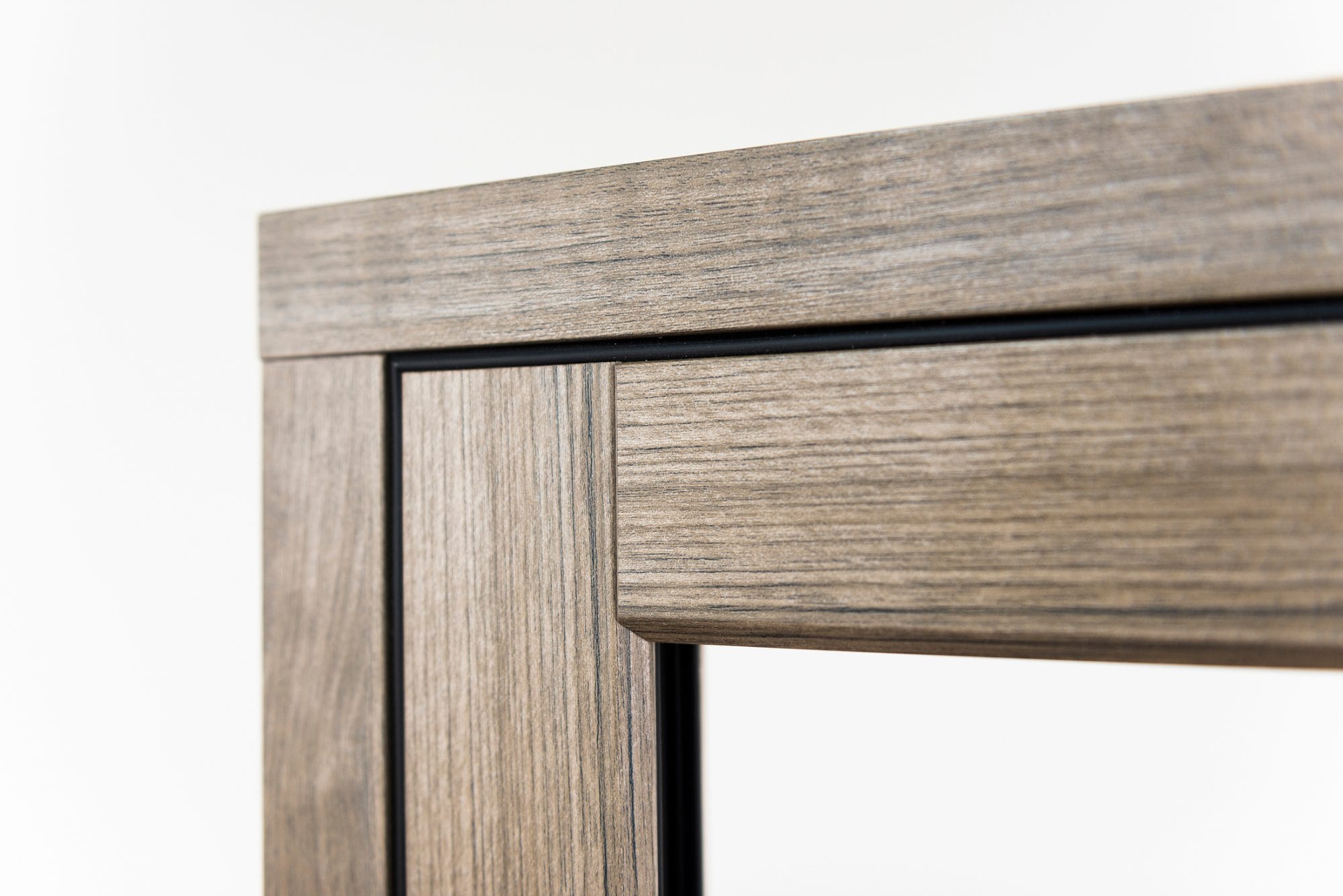 White flush sash window - close-up detail