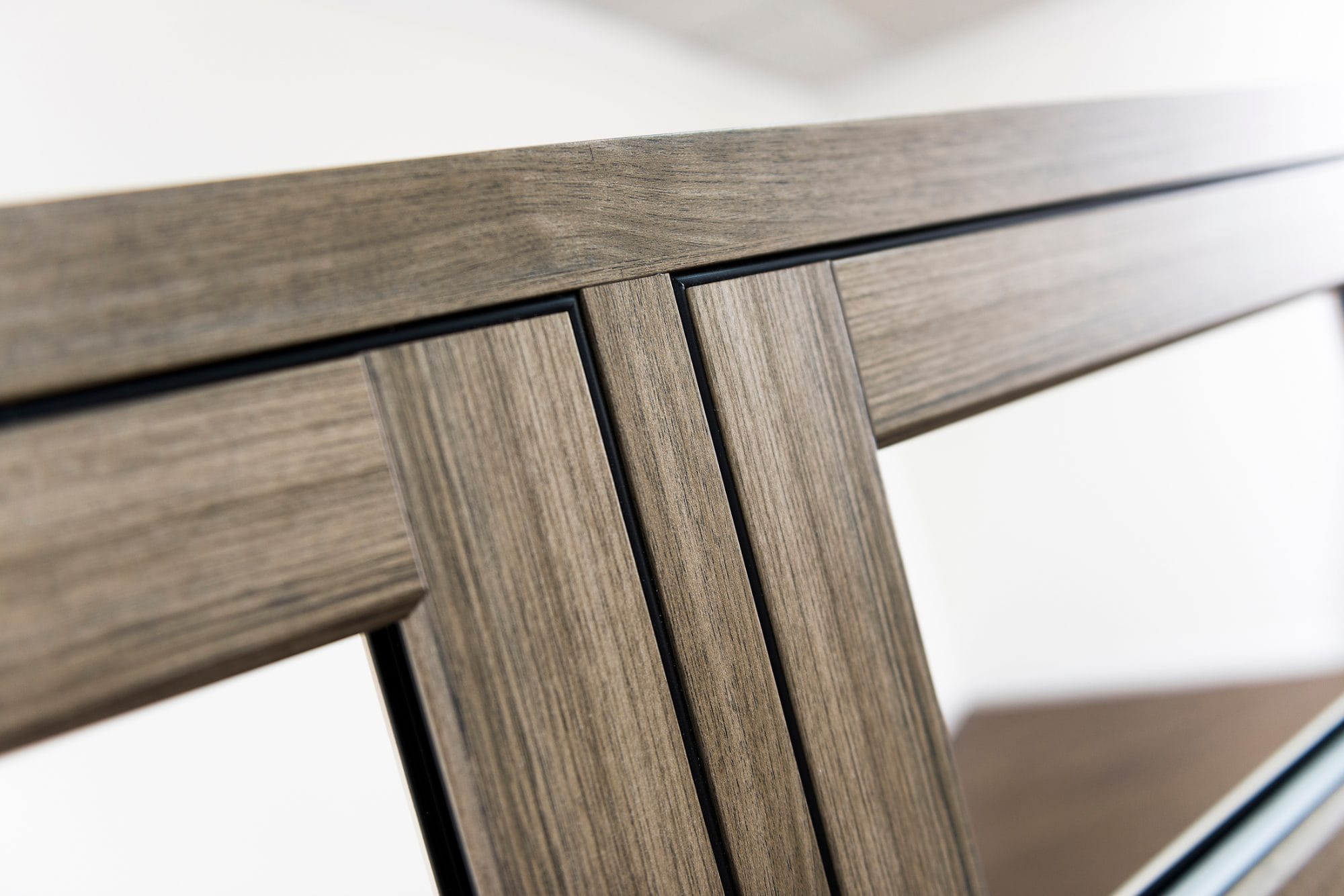 White flush sash window - close-up detail