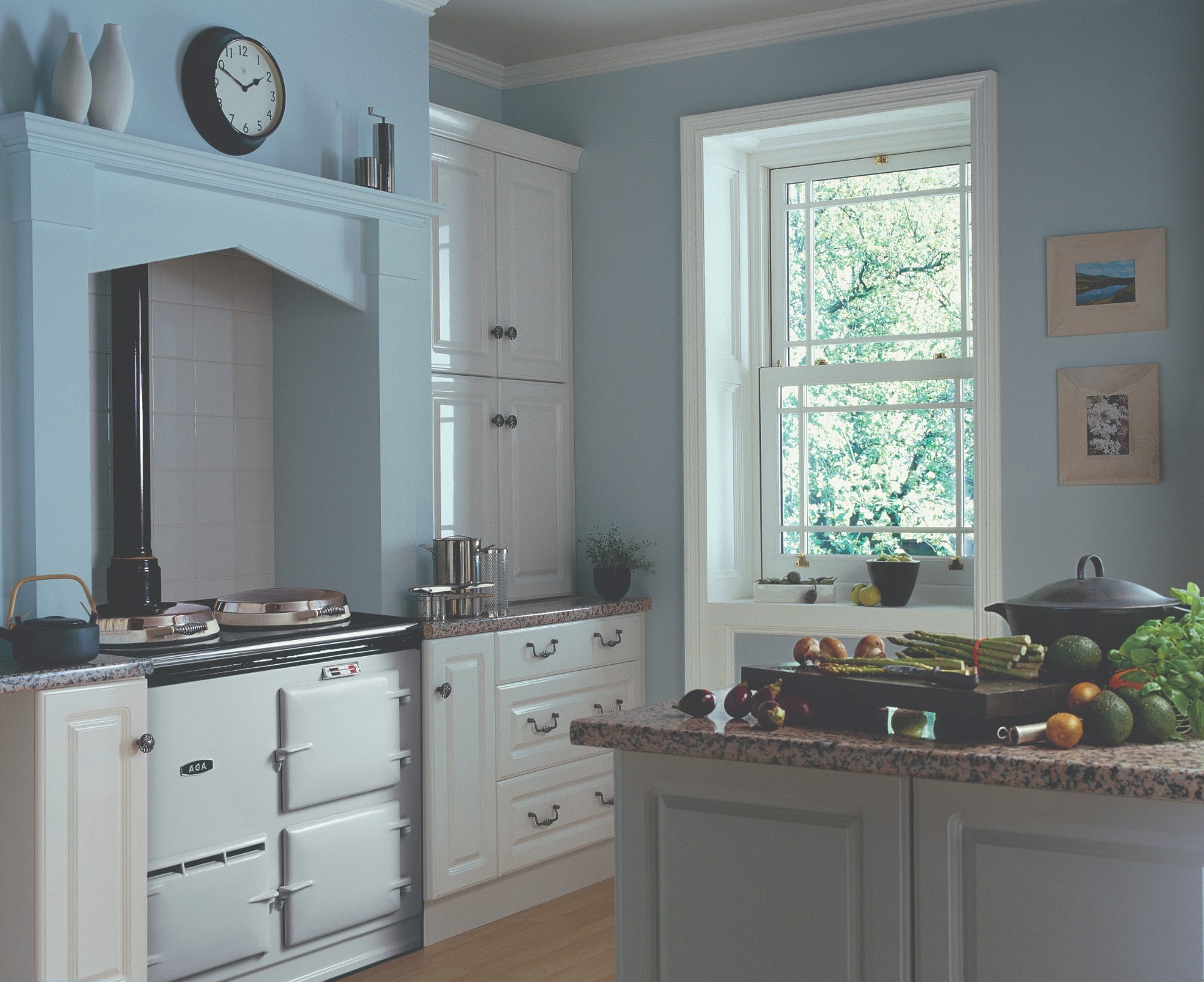 White uPVC sash and case window - product photo