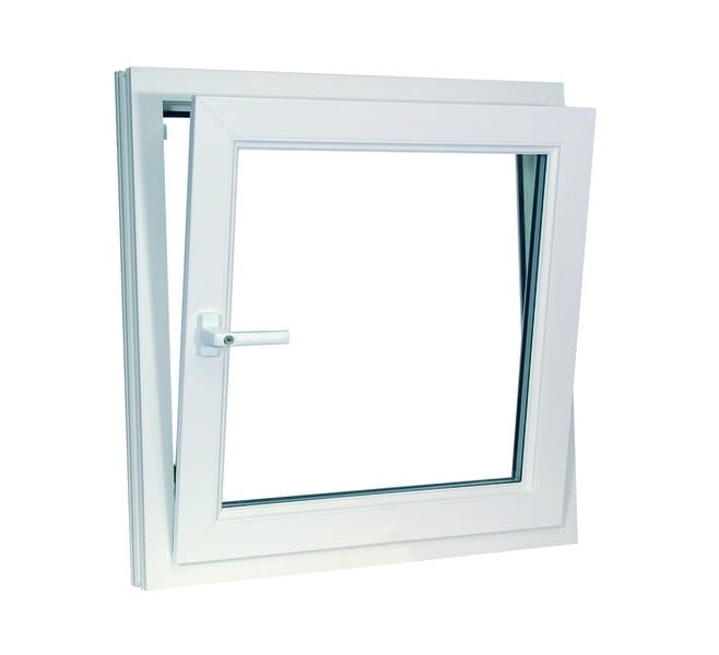 White tilt and turn window - close-up detail